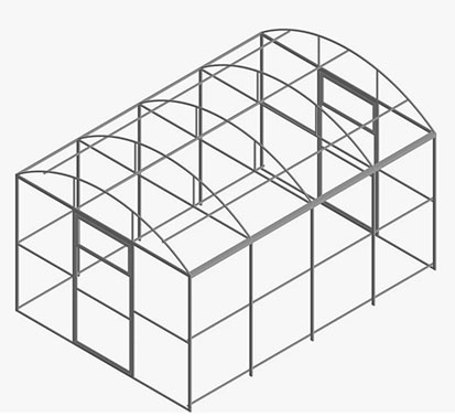 каркас домик арка